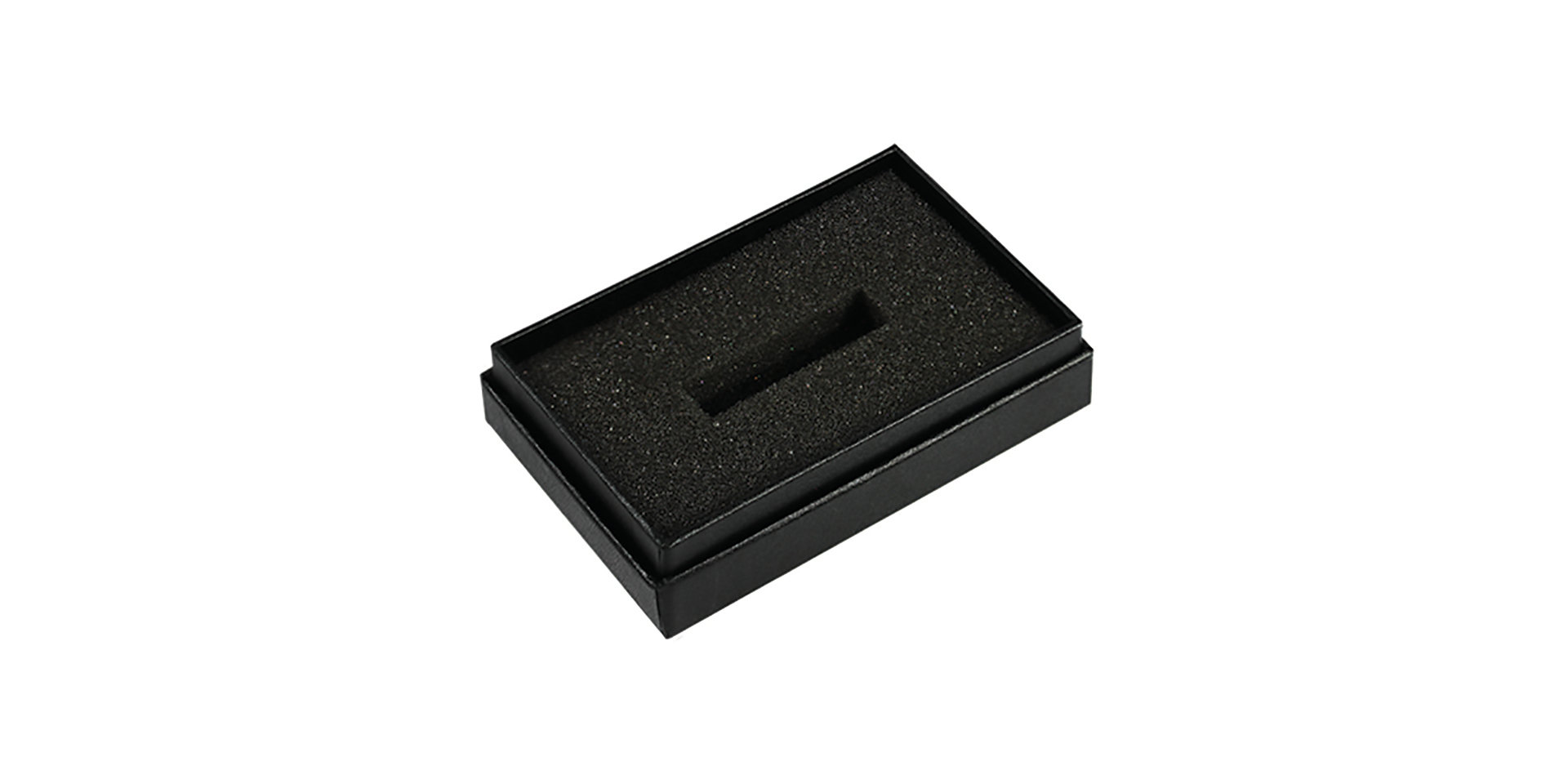 Czarne etui na USB z gąbką
