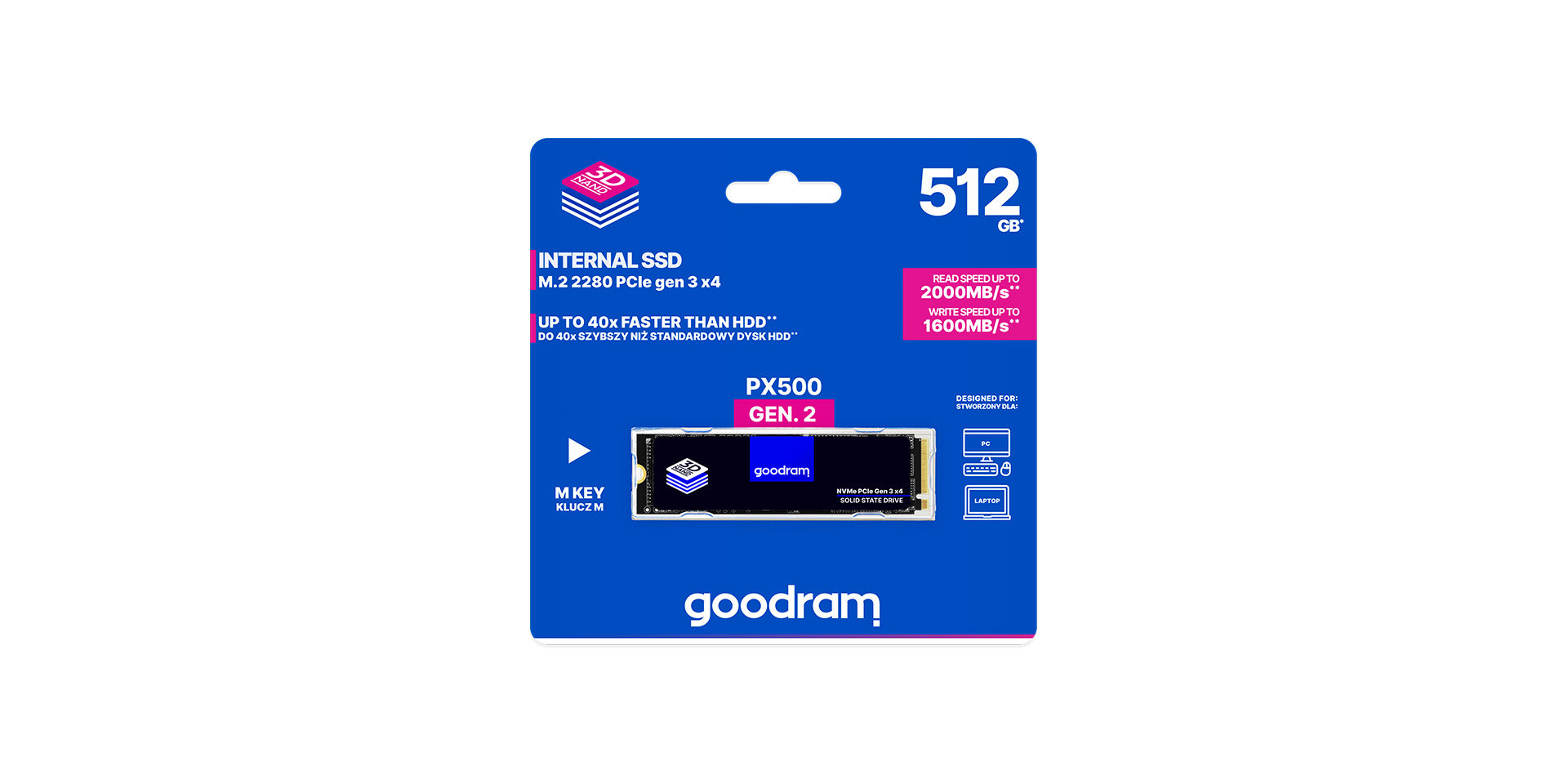 Goodram PX500 gen.2 M.2 SSD w opakowaniu