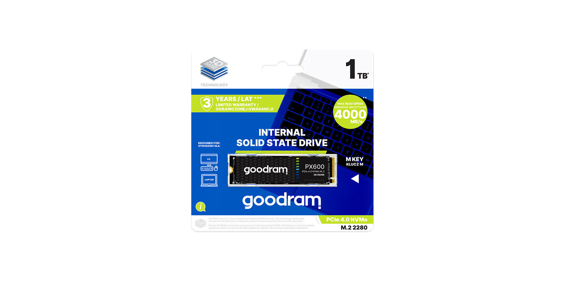 Goodram PX600 nuevo SSD con interfaz PCIe 4 x4 NVMe