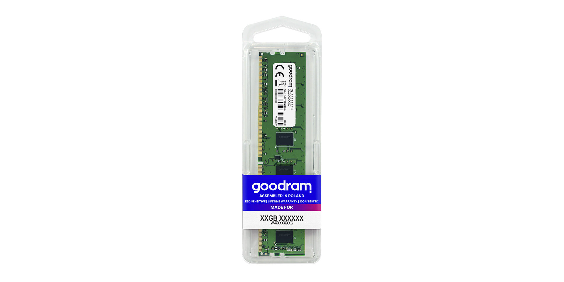 DDR4 DIMM marki Goodram - produkt dedykowany w opakowaniu