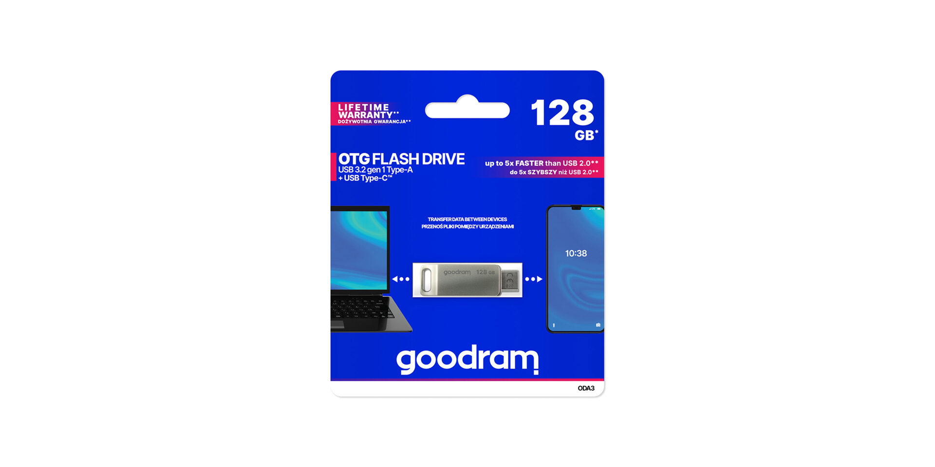 USB ODA3 marki Goodram w opakowaniu