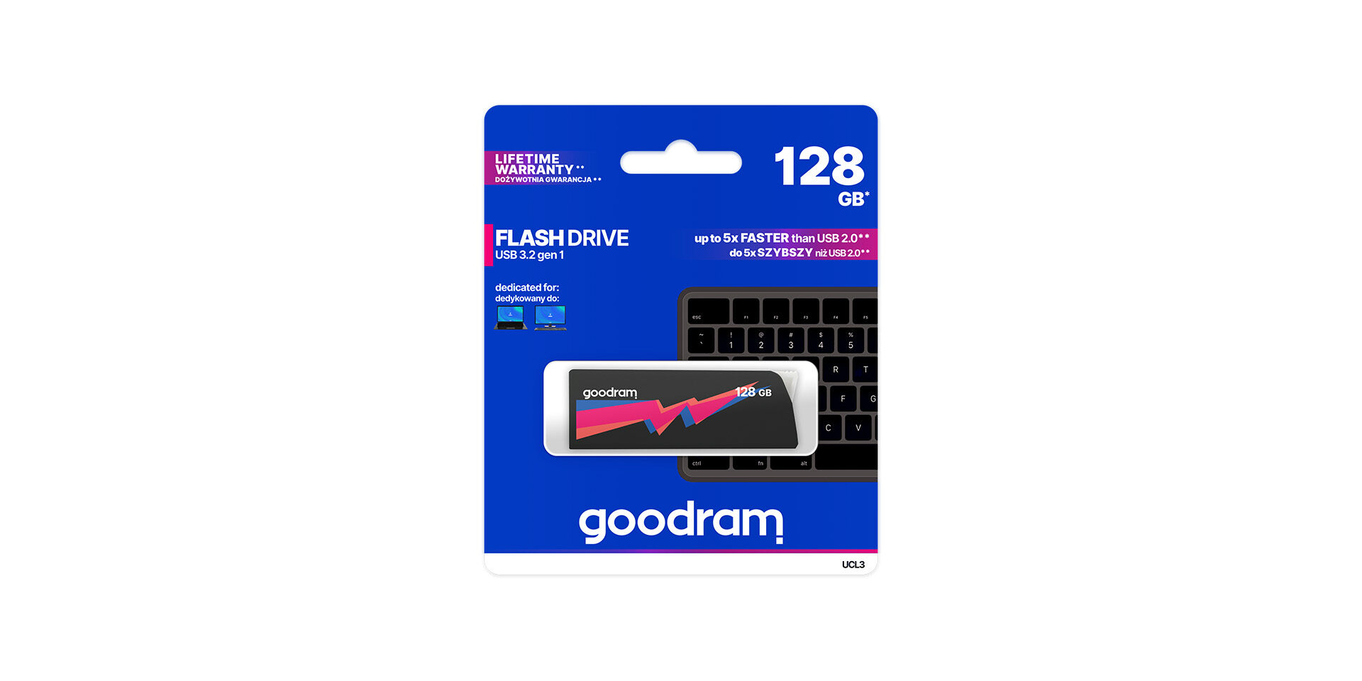 USB UCL3 marki Goodram w opakowaniu