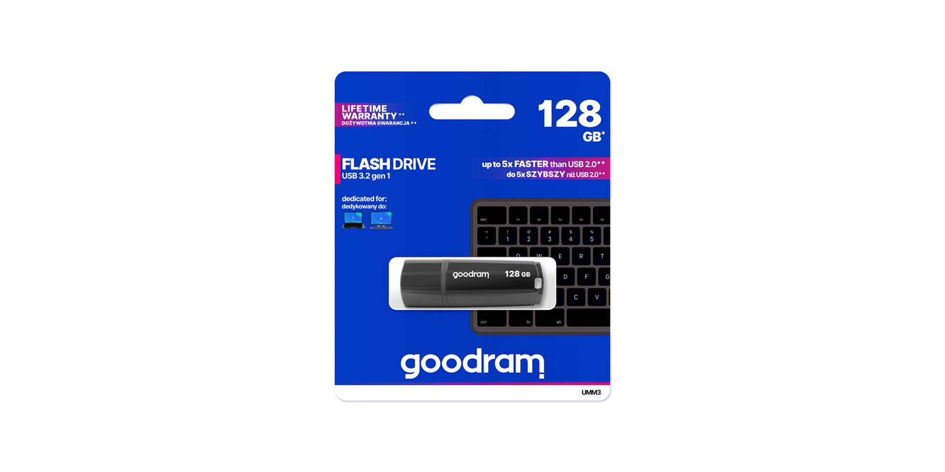 USB UMM3 marki Goodram w opakowaniu