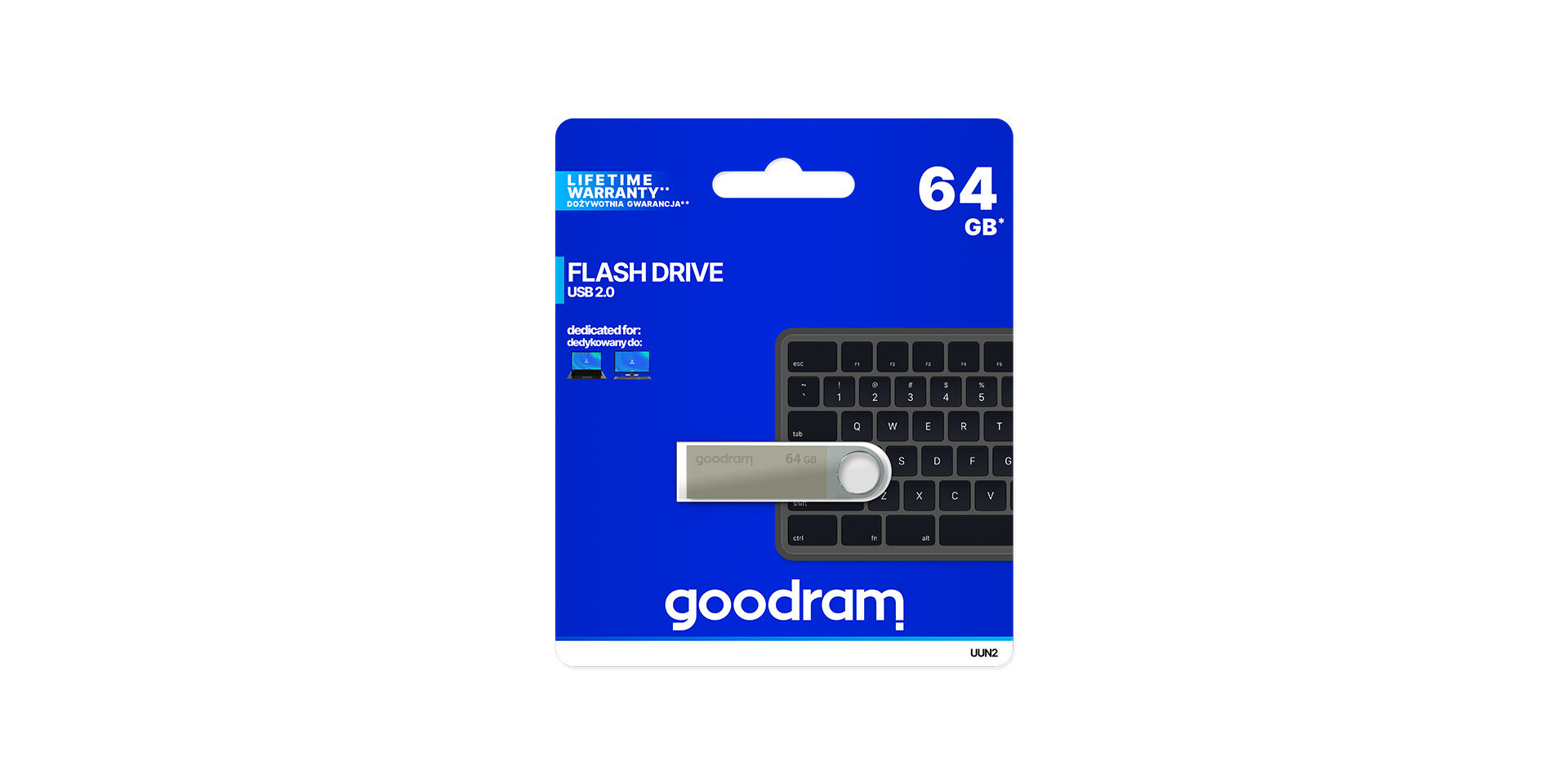 USB UUN2 marki Goodram w opakowaniu