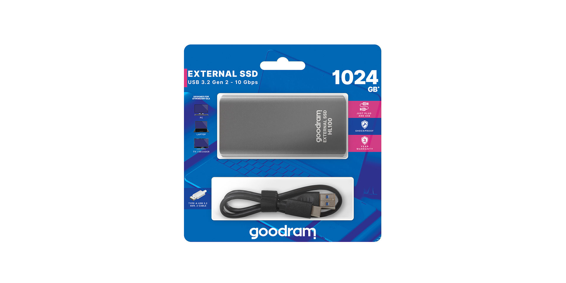 GOODRAM Hard Disk GoodRam HL100 256 GB 