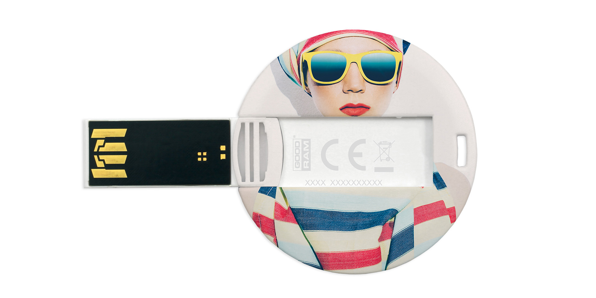 Impression couleur USB ronde