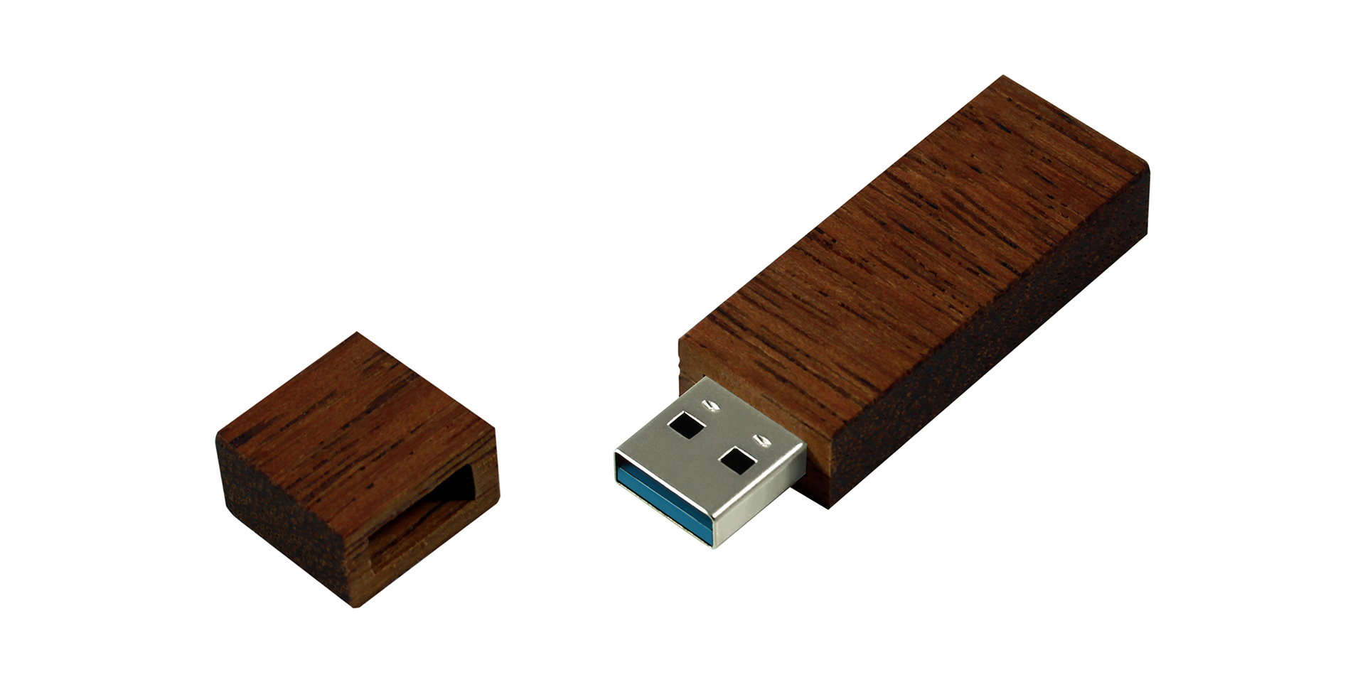 USB in legno con tappo